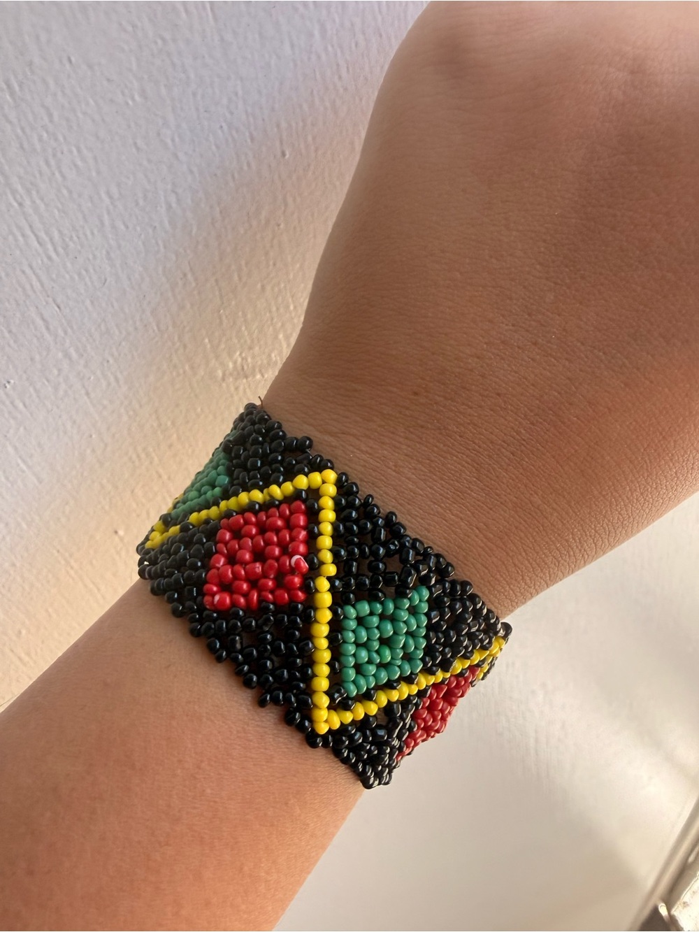 Handcrafted Rasta Colors Beaded Bracelet 🇯🇲